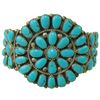 Image 1 : Navajo Turquoise & Silver Cluster Bracelet
