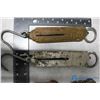 Image 2 : (2) Vintage Spring Scales & (2) Antique Document Holders