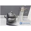 Image 2 : Silver Pot, Glass & Silver Pitcher