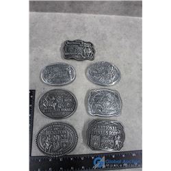 1996, 1998, 2000, 2013, 2014, 2016, 1017 Large Rodeo Belt Buckles - BID PRICE x7