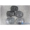 Image 3 : 1996, (2)1998, 2000, 2004, 2013, 2014, 2016, 2017 Large Rodeo Belt Buckles - BID PRICE x9