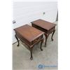 Image 2 : **(2) Wooden End Tables w/Drawer - BID PRICE x2