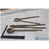 Image 1 : (2) Blacksmiths Tongs & Ladle