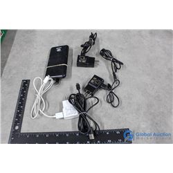 Retrack Charge Bank, (4) USB Micro B Cords & Adaptors