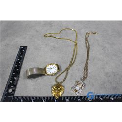 Mens Citadel Watch, (2) Mens Gold Coloured Chains w/Pendents