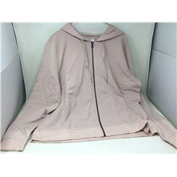 Daily Ritual Light Pink Zip-up Hoodie (XL)