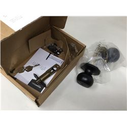 Black Finish Lock and Key Door Knob