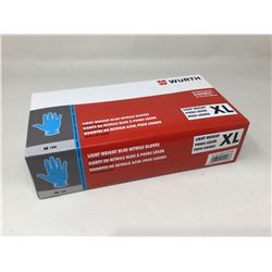 Wurth XL Light Weight Blue Nitrile Gloves (box of 100)