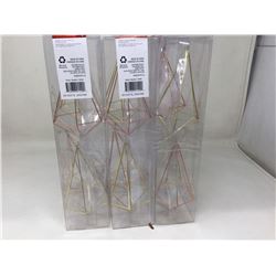 (3 x 4) Geometric Shatter-Resistant Ornaments