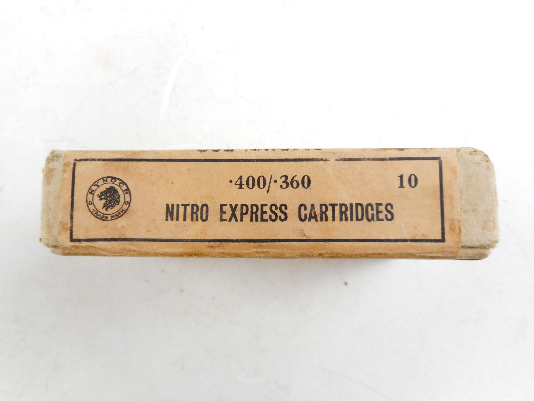 400 360 NITRO EXPRESS KYNOCH COLLECTIBLE AMMO SEALED PACKAGE 400-360-nitro-express-kynoch-collectible-ammo-sealed-package