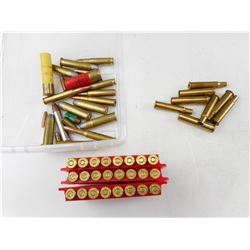 ASSORTED AMMO LOT INCLUDING .243 WIN, 50-95 WCF, 30-40 KRAG, 12 GA SHOT SHELL, 20 GA SHOT SHELL