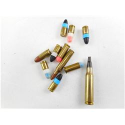 CDN SIMUNITION ASSORTED AMMO LOT, INCLUDING 9MM, 38 SPECIAL, 5.56, 7.62N, SOME INERT