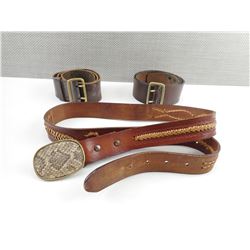 ASSORTED LEATHER BELTS