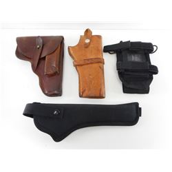 ASSORTED LEATHER + NYLON HOLSTERS