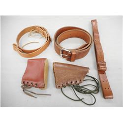 ASSORTED LEATHER SLINGS + BELT