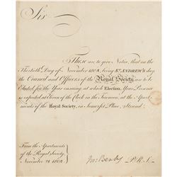Joseph Banks Document Signed