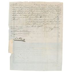 Texas: Mirabeau B. Lamar and Anson Jones (2) Documents Signed