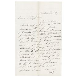 Benjamin Curtis Autograph Letter Signed