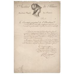 Georges Cuvier Document Signed