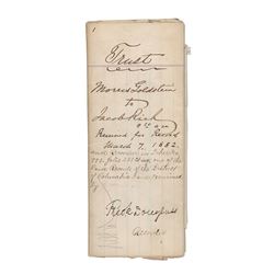 Frederick Douglass Document Signed