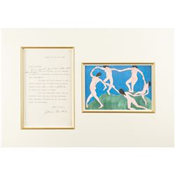 Henri Matisse Typed Letter Signed