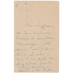 Henri de Toulouse-Lautrec Autograph Letter Signed