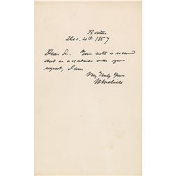 Herman Melville Autograph Letter Signed