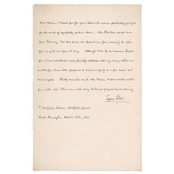 Eugene Field (2) Autograph Letters Signed