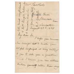 Elizabeth Gaskell Autograph Letter Signed