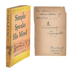 Langston Hughes Signed Book