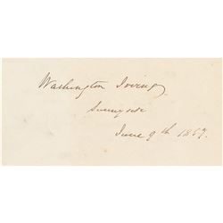 Washington Irving Signature