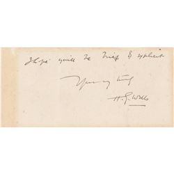 H. G. Wells Signature