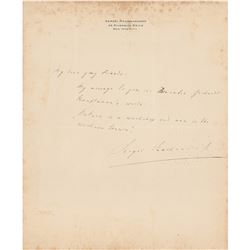 Sergei Rachmaninoff Autograph Letter Signed