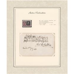 Anton Rubinstein Autograph Musical Quotation Signed