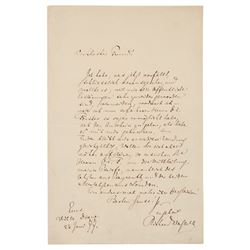 Richard Wagner Autograph Letter Signed