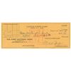 Image 1 : Woodstock: Max Yasgur Signed Check