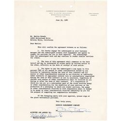 Marlon Brando Document Signed and Typed Letter Signed