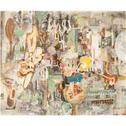 Shoo Ching Wang 20th Century Chinese Oil on Canvas
