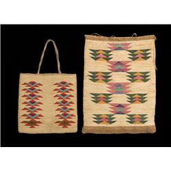 Pair of Cornhusk Bags.