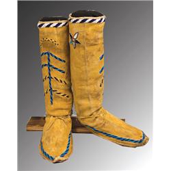 Apache Beaded Hightop Moccasins