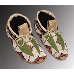 Sioux Fully Beaded Moccasins.
