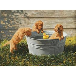 Jon Ren. Oil on Board.