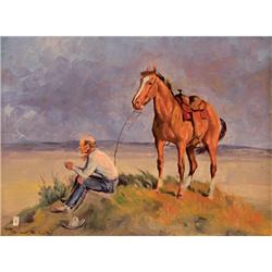 Ace Powell. Oil on Board