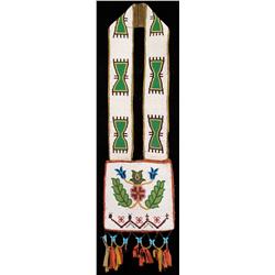 Ojibwa Beaded Bandolier Bag.