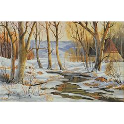 Williams Rushing. Watercolor.