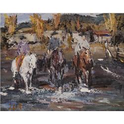 James Colt. Oil on Board.