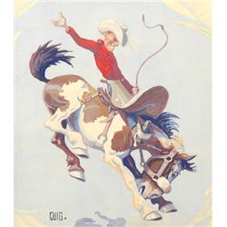 Edward Burns Quigley. Watercolor.