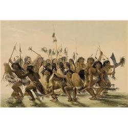 George Catlin. Hand-colored lithograph.