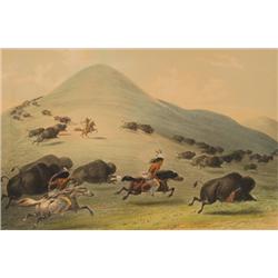 George Catlin. Hand-colored print.