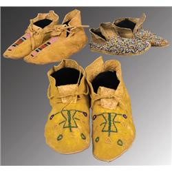 Three Pair of Childs' Moccasins